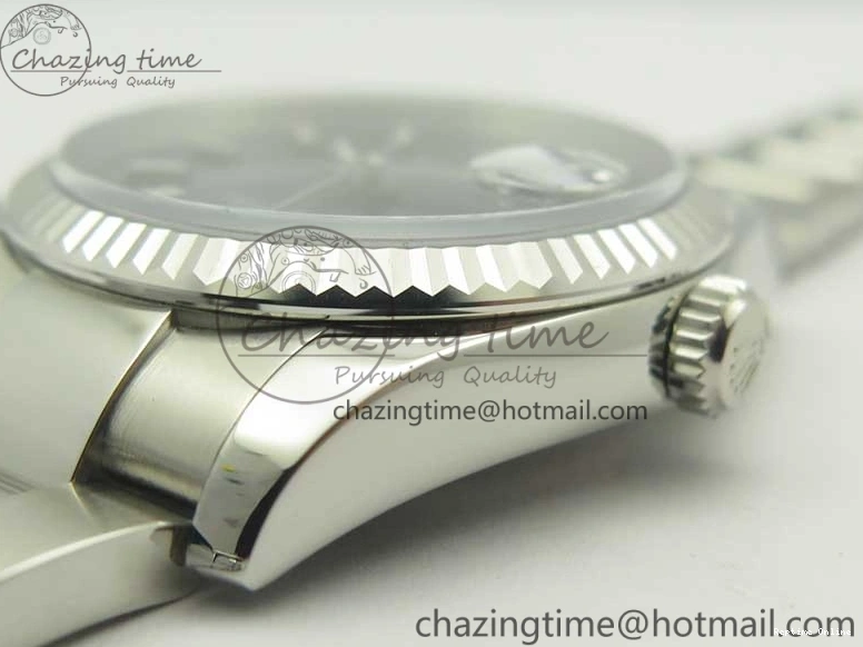 0125 DateJust 36 SS 116234 Fluted Bezel DJF Best Edition Blue Dial Stick Markers on SS Oyster Bracelet A Affordable 3373